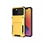 iPhone 13 hoesje - Backcover - Pasjeshouder - Portemonnee - TPU - Geel