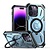 iPhone 13 Pro Max hoesje - Backcover - Geschikt voor MagSafe - Rugged Armor - Extra valbescherming - Ringhouder - TPU - Blauw