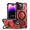 iPhone 14 Plus hoesje - Backcover - Geschikt voor MagSafe - Rugged Armor - Extra valbescherming - Ringhouder - TPU - Rood