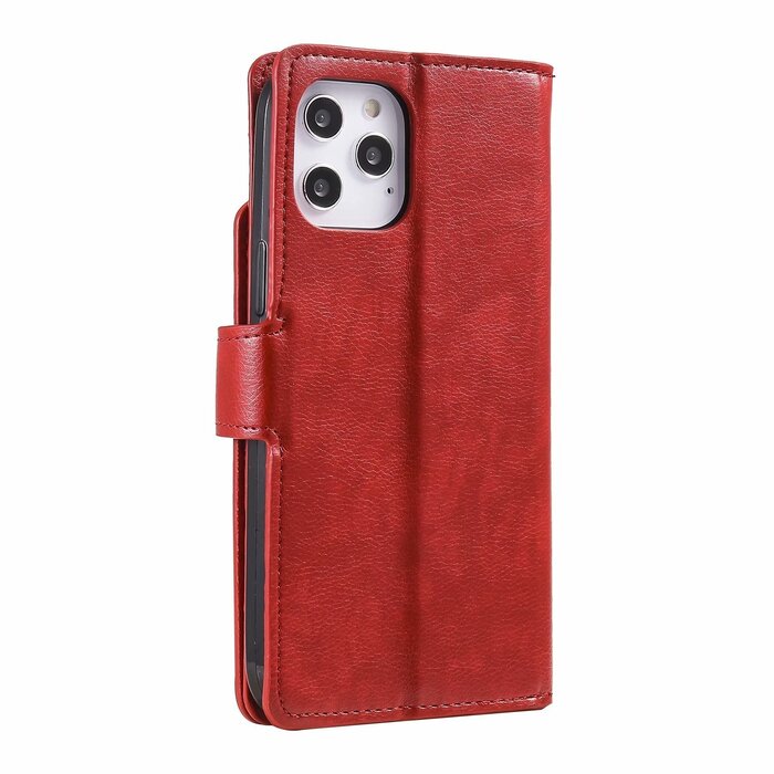 JVS Products iPhone XR hoesje - Bookcase - Pasjeshouder - Portemonnee - Luxe - Kunstleer - Rood
