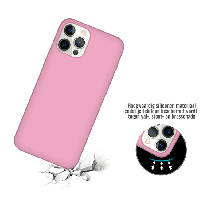JVS Products iPhone 12 Pro hoesje - Backcover - TPU - Roze
