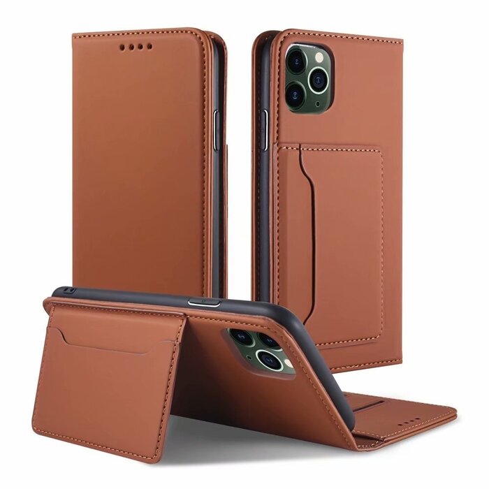 JVS Products iPhone 11 Pro hoesje - Bookcase - Pasjeshouder - Portemonnee - Kunstleer - Bruin