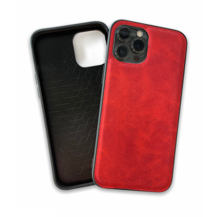 JVS Products iPhone 12 Pro Max hoesje - Backcover - Kunstleer - TPU - Rood