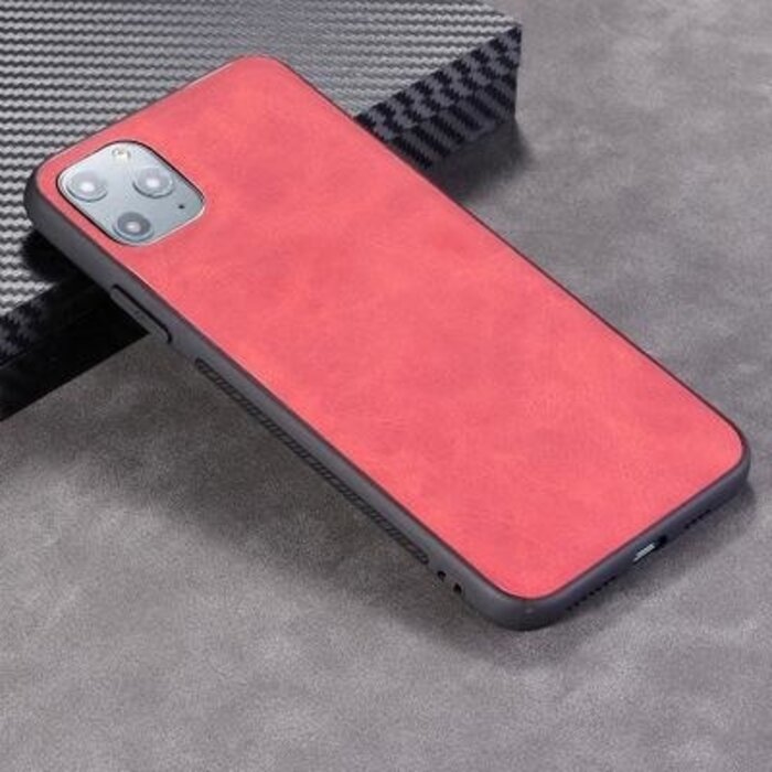 JVS Products iPhone 12 Pro Max hoesje - Backcover - Kunstleer - TPU - Rood
