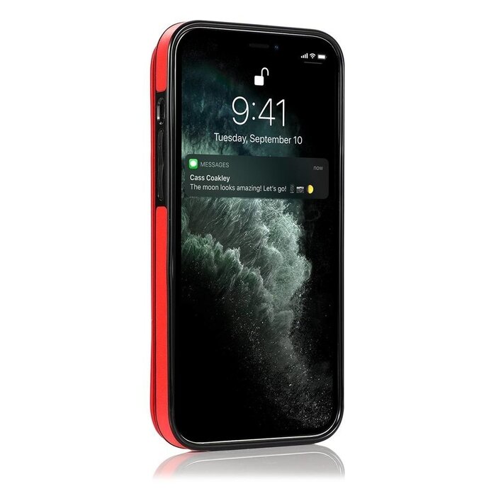 JVS Products Samsung Galaxy A54 5G hoesje - Backcover - Pasjeshouder - Portemonnee - Bloemenprint - Kunstleer - Rood