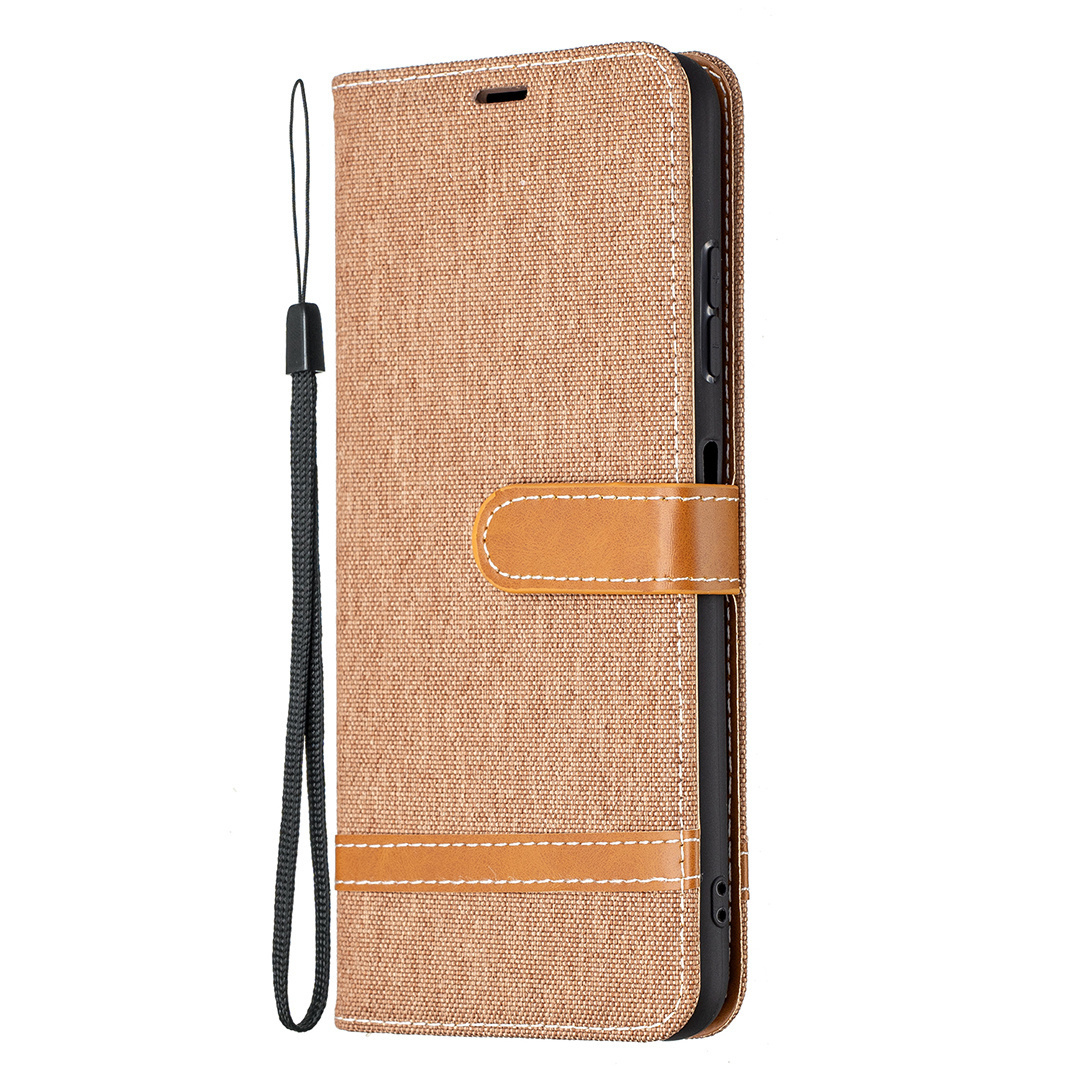 JVS Products Samsung Galaxy S20 Ultra hoesje - Bookcase - Pasjeshouder - Portemonnee - Vintage - Stof - Kunstleer - Bruin