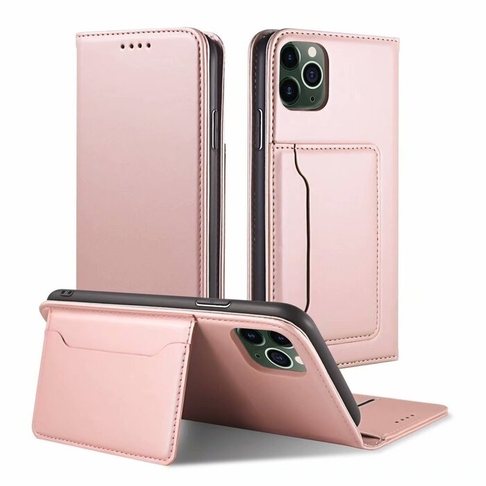 JVS Products Samsung Galaxy Note 20 hoesje - Bookcase - Pasjeshouder - Portemonnee - Kunstleer - Rose Goud