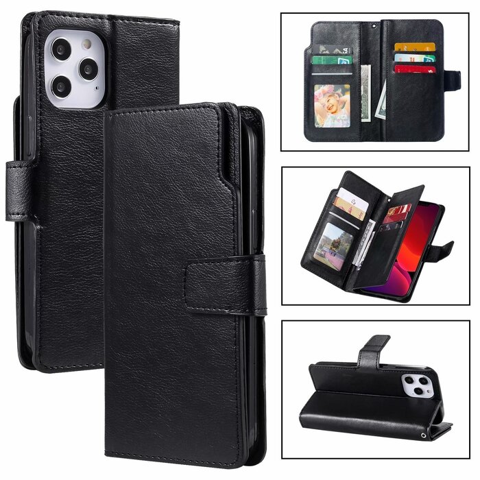 JVS Products Samsung Galaxy A54 5G hoesje - Bookcase - Pasjeshouder - Portemonnee - Luxe - Kunstleer - Zwart