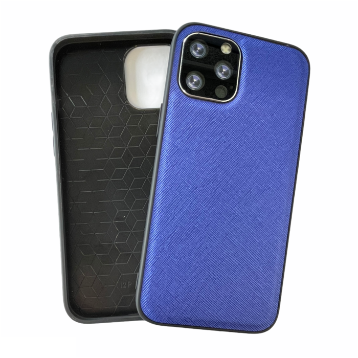JVS Products iPhone XS Max hoesje - Backcover - Stofpatroon - TPU - Blauw