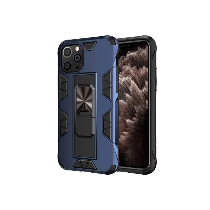 JVS Products Samsung Galaxy S22 Plus hoesje - Backcover - Rugged Armor - Kickstand - Extra valbescherming - Shockproof - TPU - Blauw