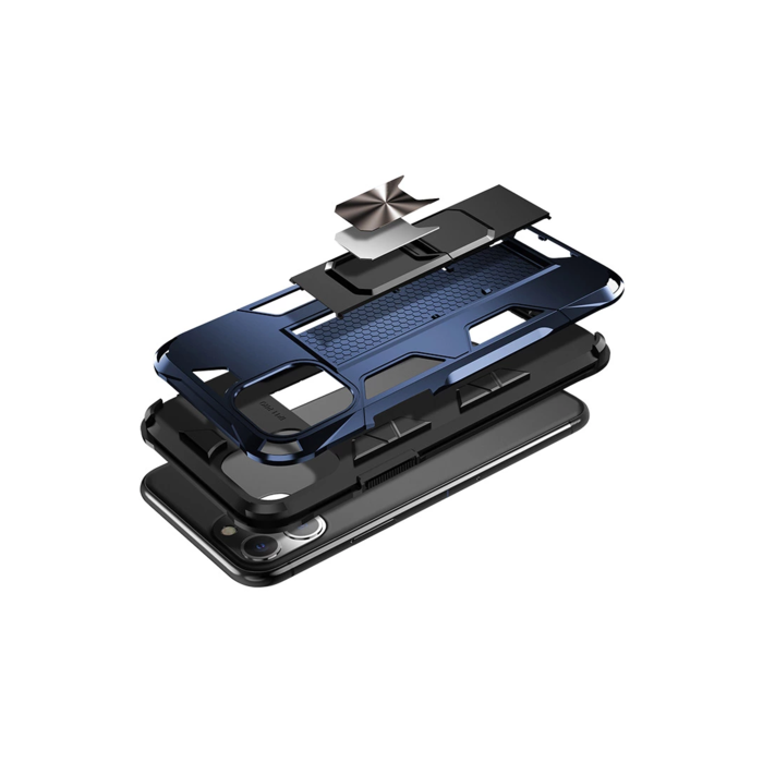 JVS Products Samsung Galaxy S22 Plus hoesje - Backcover - Rugged Armor - Kickstand - Extra valbescherming - Shockproof - TPU - Blauw