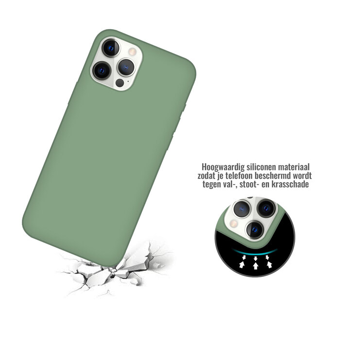 JVS Products iPhone 12 Pro hoesje - Backcover - TPU - Saliegroen