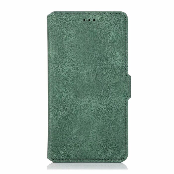 JVS Products iPhone 12 Pro Max hoesje - Bookcase - Pasjeshouder - Portemonnee - Kunstleer - Groen
