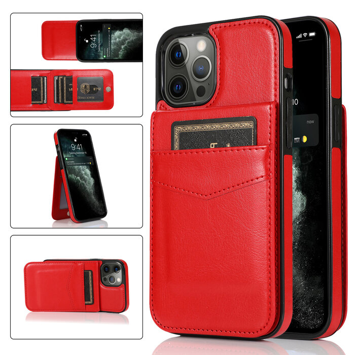 JVS Products Samsung Galaxy S20 Plus hoesje - Backcover - Pasjeshouder - Portemonnee - Kunstleer - Rood