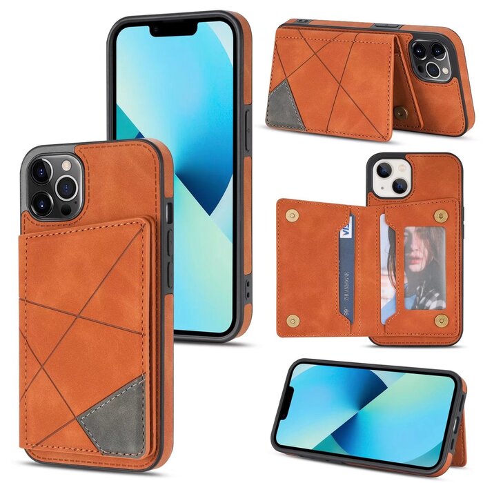 JVS Products Samsung Galaxy S20 Ultra hoesje - Backcover - Pasjeshouder - Portemonnee - Camerabescherming - Stijlvol patroon - TPU - Oranje