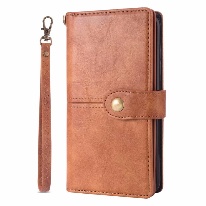 JVS Products Samsung Galaxy S10 Plus hoesje - Bookcase - Pasjeshouder - Portemonnee - Luxe - Kunstleer - Bruin