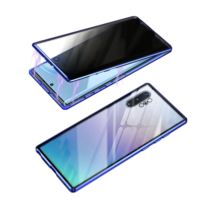 JVS Products iPhone 12 Pro hoesje - Full body - Shockproof - Gehard glas - Metaal - Zilver