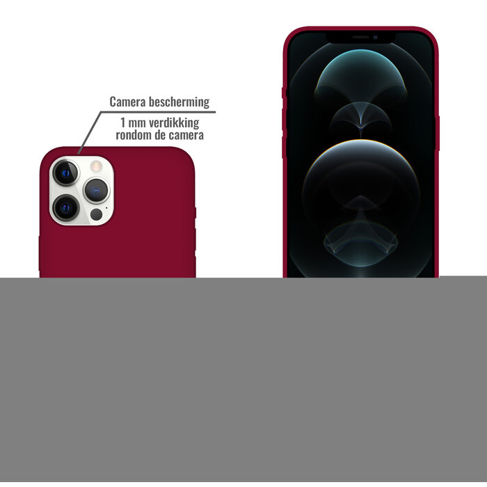JVS Products iPhone 12 hoesje - Backcover - TPU - Bordeaux Rood