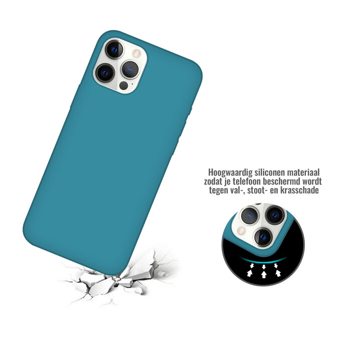 JVS Products iPhone 11 Pro Max hoesje - Backcover - TPU - Zeeblauw