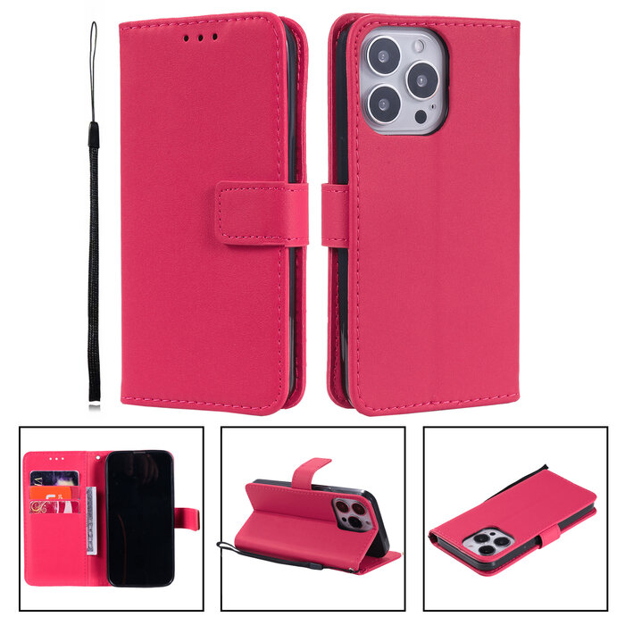 JVS Products iPhone XS Max hoesje - Bookcase - Pasjeshouder - Portemonnee - Camerabescherming - Kunstleer - Roze