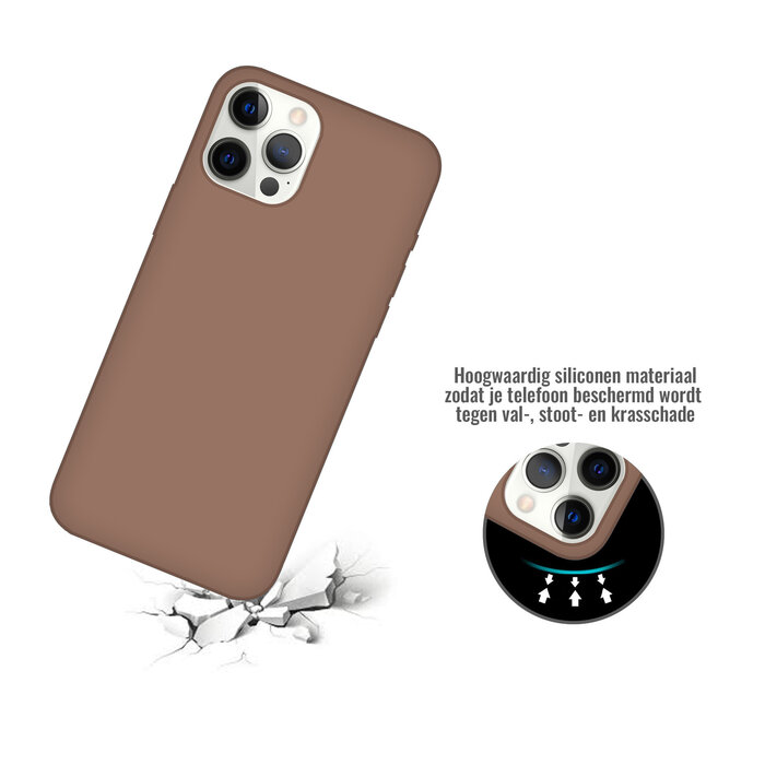 JVS Products iPhone 13 Pro Max hoesje - Backcover - TPU - Bruin