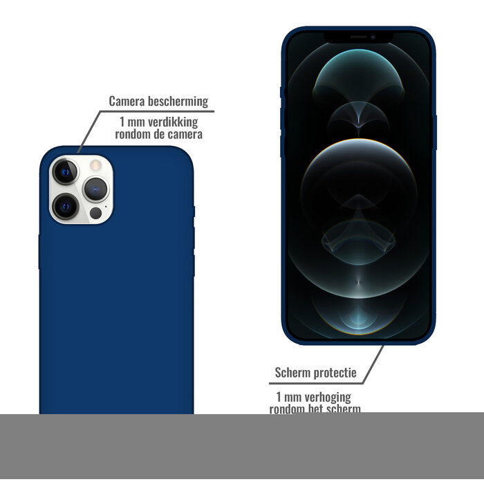 JVS Products iPhone 12 hoesje - Backcover - TPU - Blauw