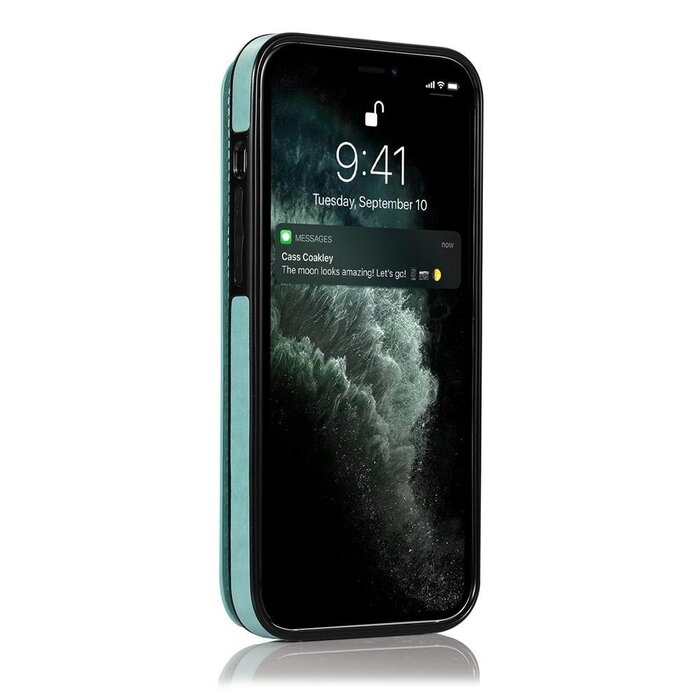 JVS Products Samsung Galaxy A52 hoesje - Backcover - Pasjeshouder - Portemonnee - Bloemenprint - Kunstleer - Turquoise