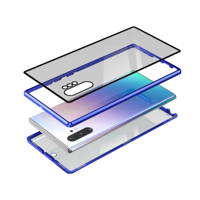 JVS Products iPhone X hoesje - Full body - Shockproof - Gehard glas - Metaal - Goud