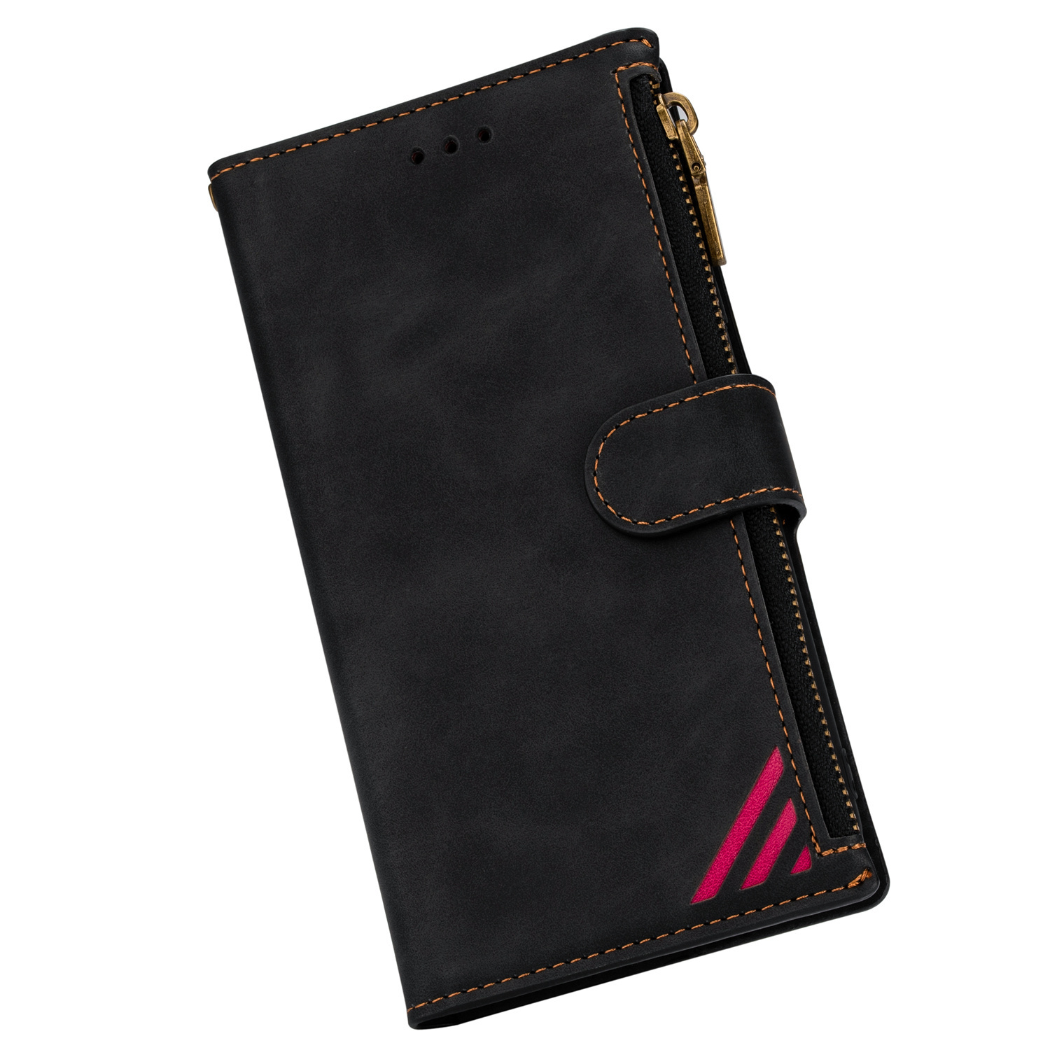 JVS Products Samsung Galaxy S21 Plus hoesje - Bookcase - Patroon - Pasjeshouder - Portemonnee - Kunstleer - Zwart