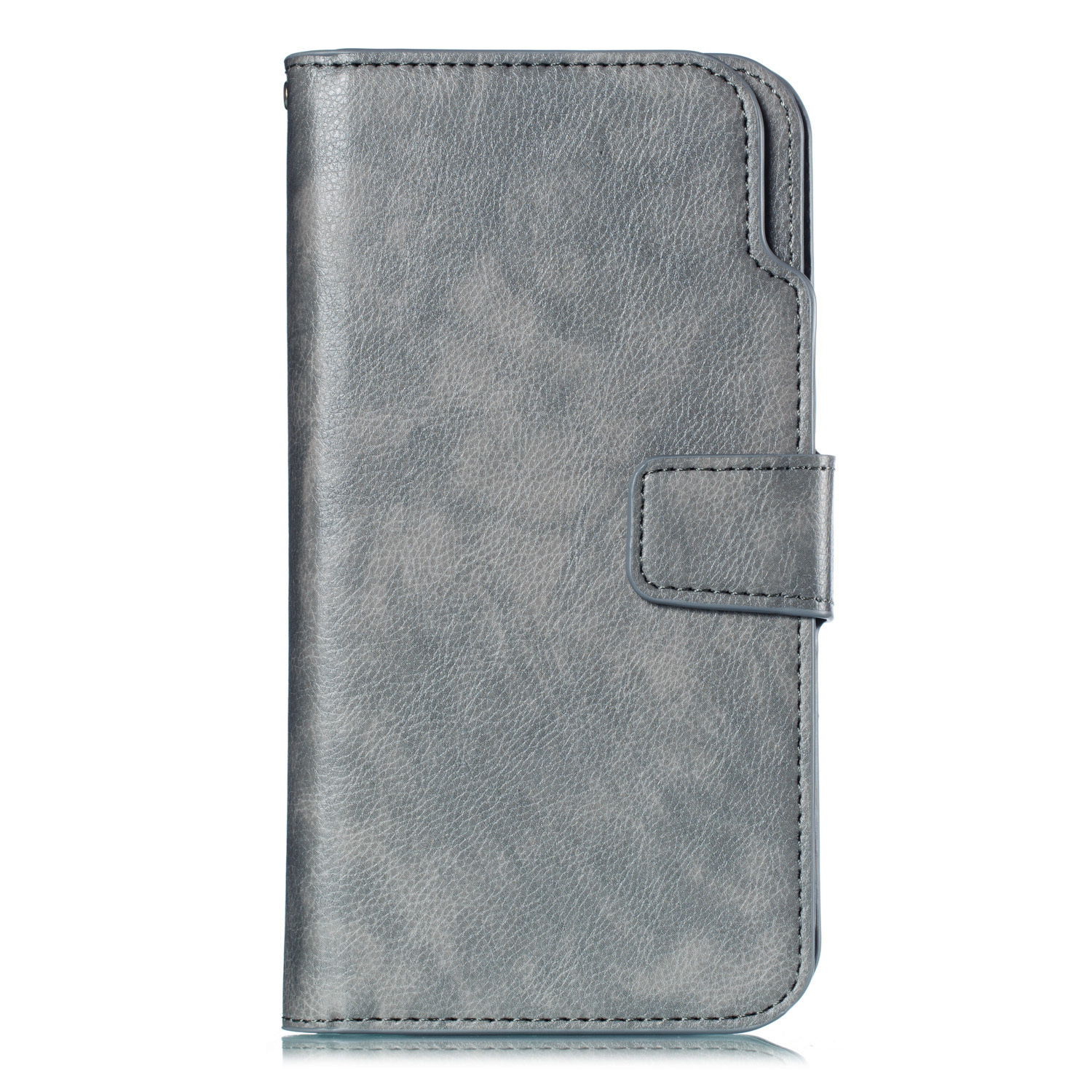 JVS Products Samsung Galaxy A34 5G hoesje - Bookcase - Pasjeshouder - Portemonnee - Luxe - Kunstleer - Grijs