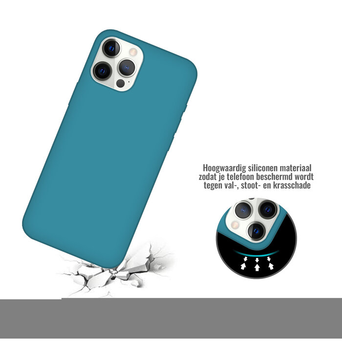 JVS Products iPhone 14 Plus hoesje - Backcover - TPU - Zeeblauw