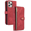iPhone SE 2022 hoesje - Bookcase - Koord - Pasjeshouder - Portemonnee - Kunstleer - Rood