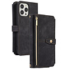 iPhone 12 Pro Max hoesje - Bookcase - Koord - Pasjeshouder - Portemonnee - Kunstleer - Zwart