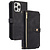 iPhone 12 Mini hoesje - Bookcase - Koord - Pasjeshouder - Portemonnee - Kunstleer - Zwart