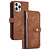 iPhone 12 Pro hoesje - Bookcase - Koord - Pasjeshouder - Portemonnee - Kunstleer - Bruin