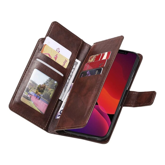 JVS Products Samsung Galaxy S20 Ultra hoesje - Bookcase - Pasjeshouder - Portemonnee - Luxe - Kunstleer - Bruin