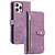 iPhone 14 hoesje - Bookcase - Koord - Pasjeshouder - Portemonnee - Kunstleer - Paars