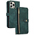 iPhone 12 Mini hoesje - Bookcase - Koord - Pasjeshouder - Portemonnee - Kunstleer - Donkergroen