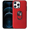 iPhone 12 hoesje - Backcover - Ringhouder - TPU - Rood
