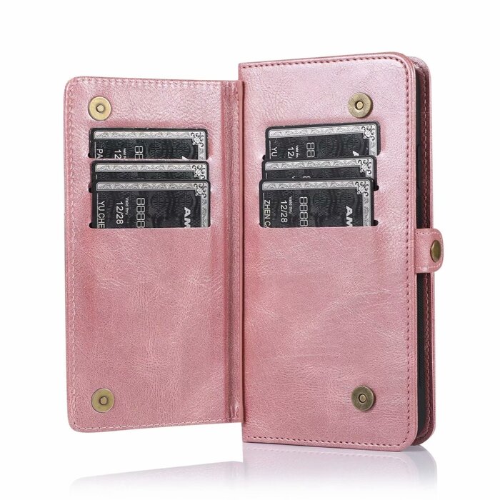 JVS Products Samsung Galaxy S20 hoesje - Bookcase - Afneembaar 2 in 1 - Backcover - Pasjeshouder - Portemonnee - Kunstleer - Rose Goud