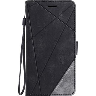 JVS Products iPhone XR hoesje - Bookcase - Pasjeshouder - Portemonnee - Patroon - Kunstleer - Zwart