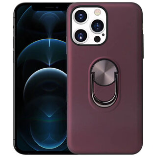 JVS Products iPhone 12 Pro Max hoesje - Backcover - Ringhouder - TPU - Paars