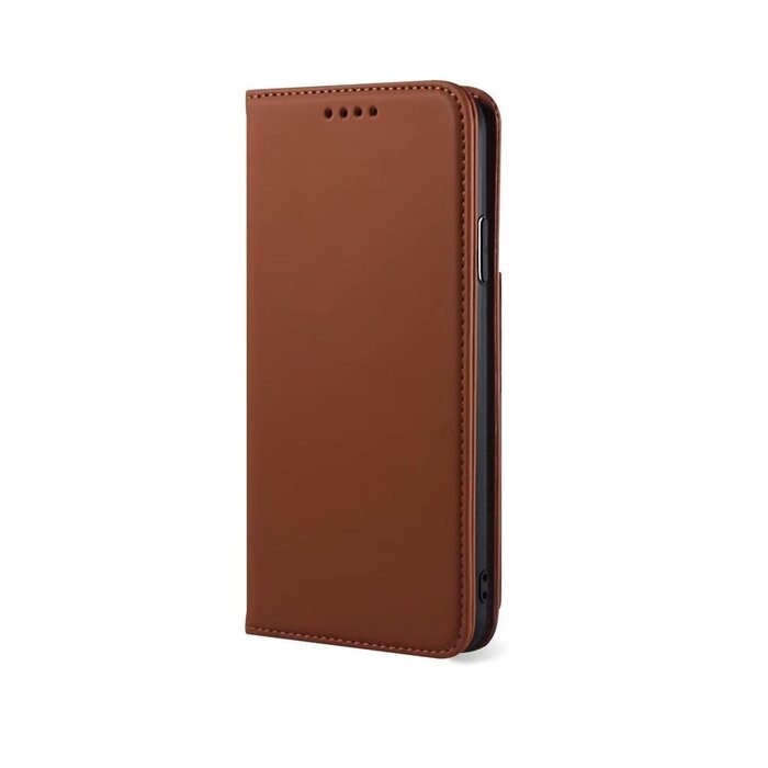 JVS Products Samsung Galaxy S22 Ultra hoesje - Bookcase - Pasjeshouder - Portemonnee - Kunstleer - Bruin