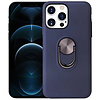 Samsung Galaxy A21S hoesje - Backcover - Ringhouder - TPU - Donkerblauw