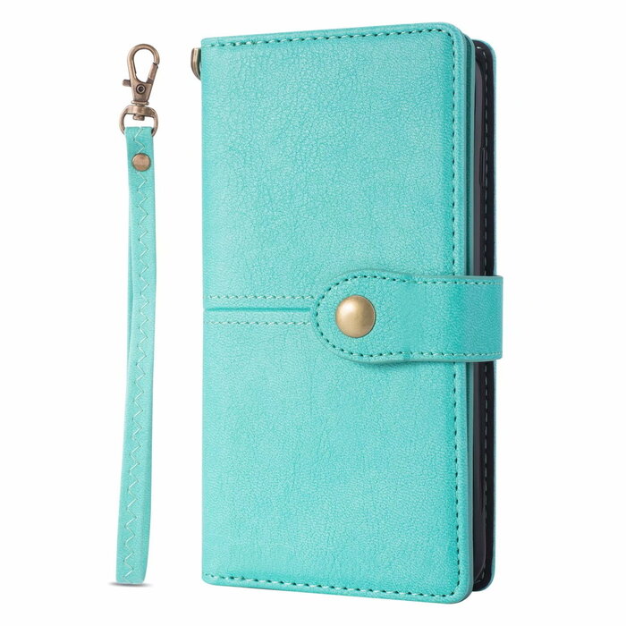 JVS Products Samsung Galaxy Note 20 hoesje - Bookcase - Pasjeshouder - Portemonnee - Luxe - Kunstleer - Turquoise
