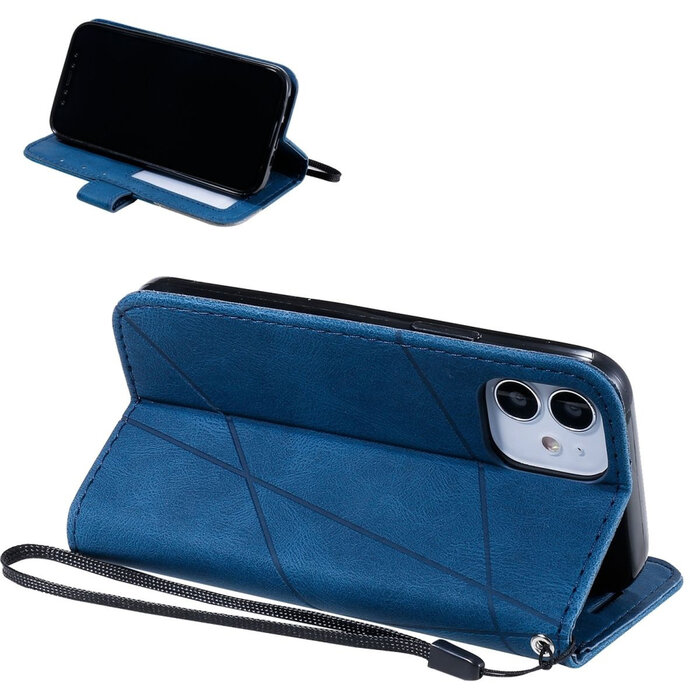 JVS Products Samsung Galaxy A20E hoesje - Bookcase - Pasjeshouder - Portemonnee - Patroon - Kunstleer - Blauw