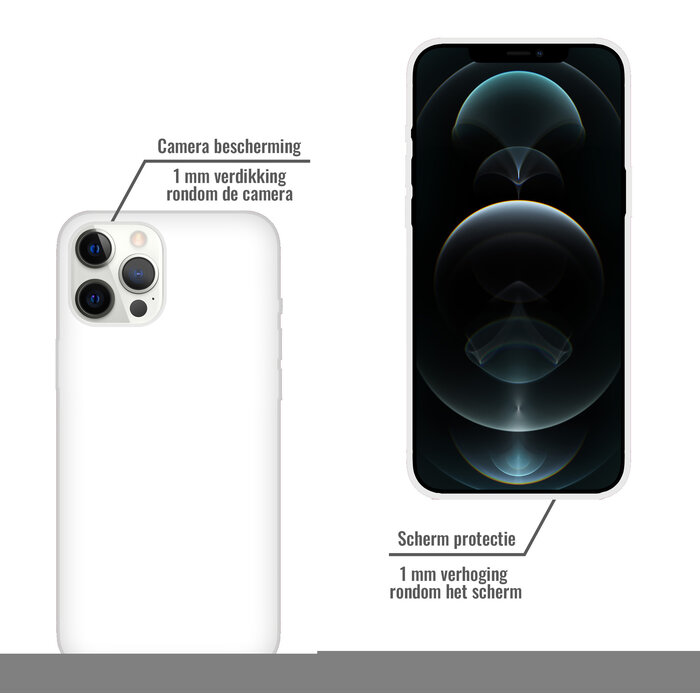 JVS Products iPhone 12 Pro hoesje - Backcover - TPU - Wit
