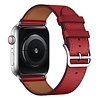 Bandje geschikt voor Apple Watch 42/44MM - Maat L - Horlogebandje - Polsband - Kunstleer - Rood