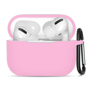 JVS Products Hoesje geschikt voor Apple Airpods Pro - Softcase - Sleutelhanger - Cover - Extra dun - Siliconen - Roze