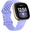 Bandje geschikt voor Fitbit Sense - Maat L - Polsband - Horlogebandje - Siliconen - Lila